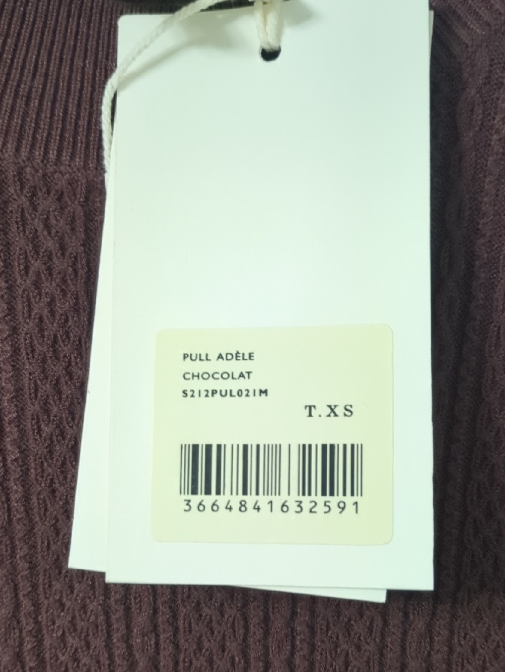Sezane Adele Jumper In Chocolate, Size XS - Picture 10 of 10
